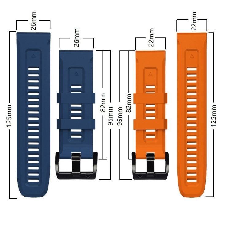 26mm Silicone Sport Pure Color Strap, Series 1-Reluova