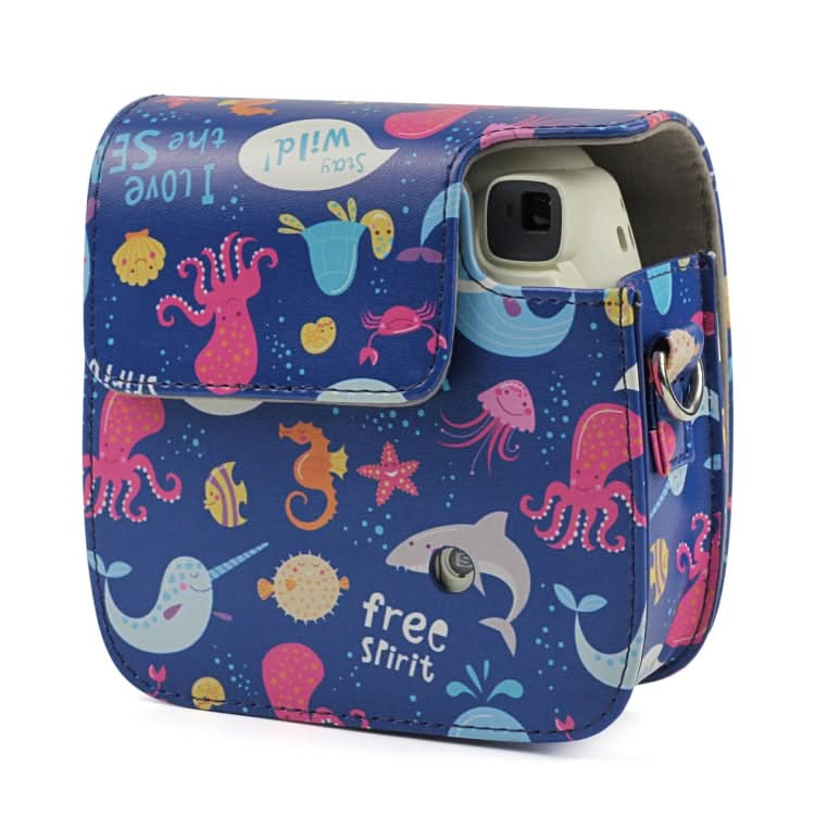 Ocean World Pattern Full Body Camera PU Leather Case Bag with Strap for FUJIFILM instax mini 9 / mini 8+ / mini 8 My Store