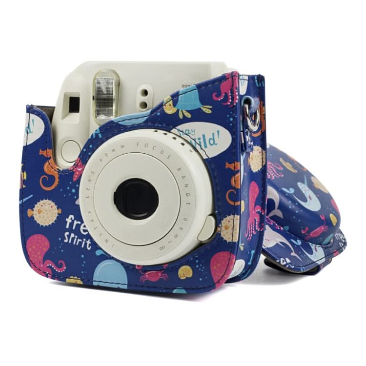 Ocean World Pattern Full Body Camera PU Leather Case Bag with Strap for FUJIFILM instax mini 9 / mini 8+ / mini 8 My Store