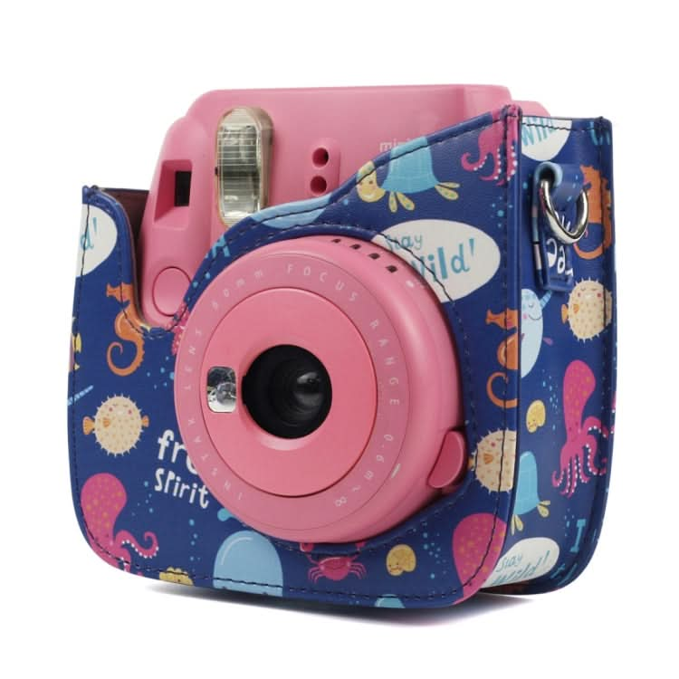 Ocean World Pattern Full Body Camera PU Leather Case Bag with Strap for FUJIFILM instax mini 9 / mini 8+ / mini 8 My Store