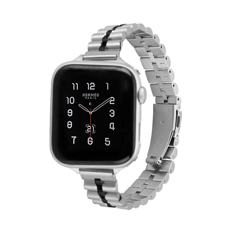 Half-Round Three-Bead Metal Watch Band For Apple Watch Series