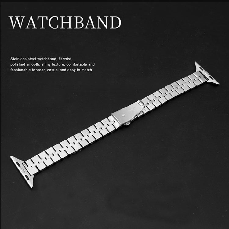 Half-Round Three-Bead Metal Watch Band For Apple Watch Series