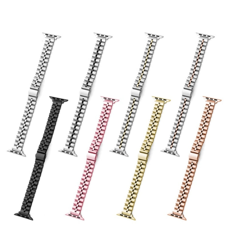 Half-Round Three-Bead Metal Watch Band For Apple Watch Series