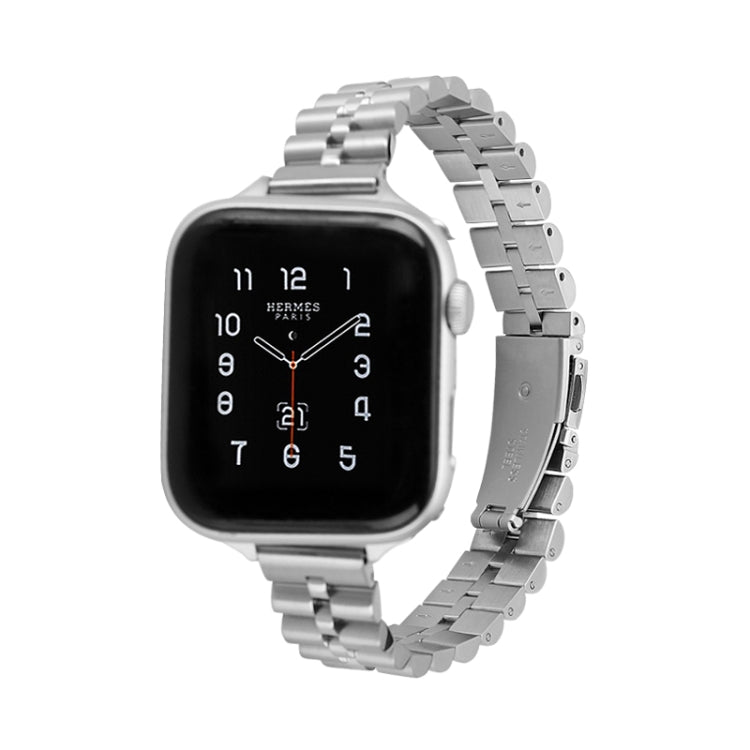 Half-Round Three-Bead Metal Watch Band For Apple Watch Series