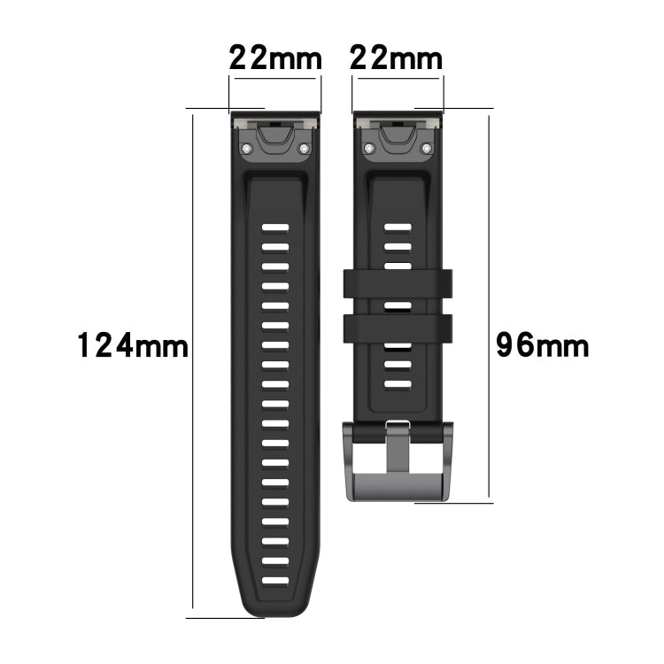 22mm Silicone Solid Color Watch Band, Series 1