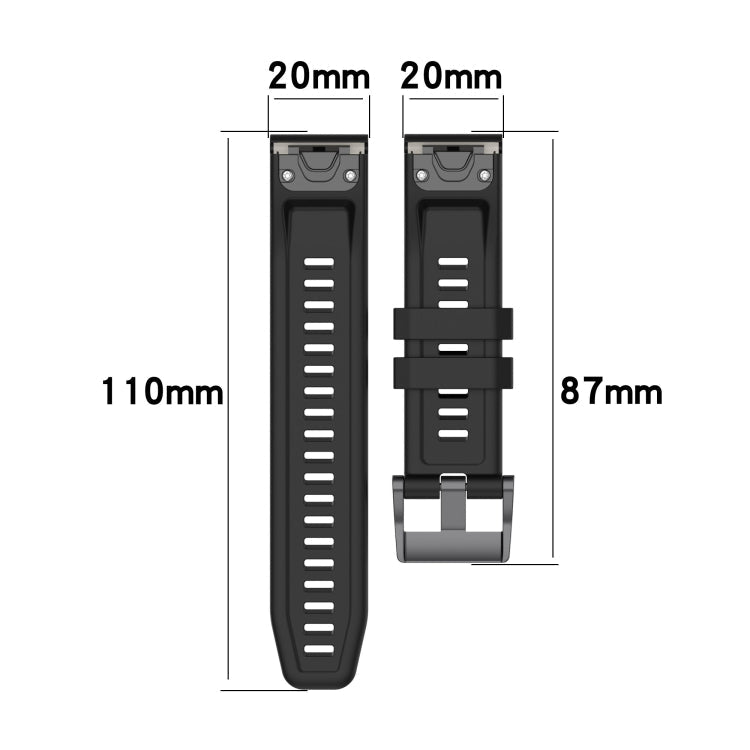 20mm Silicone Solid Color Watch Band, Series 3