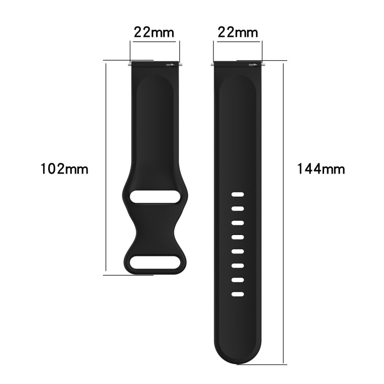 22mm Solid Color Silicone Watch Band, Series 1-Reluova