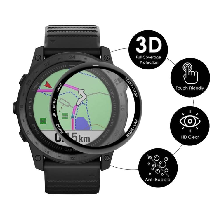 For Garmin Tactix 7 / 7 Pro ENKAY 3D Full Coverage Soft PC Edge + PMMA HD Screen Watch Film