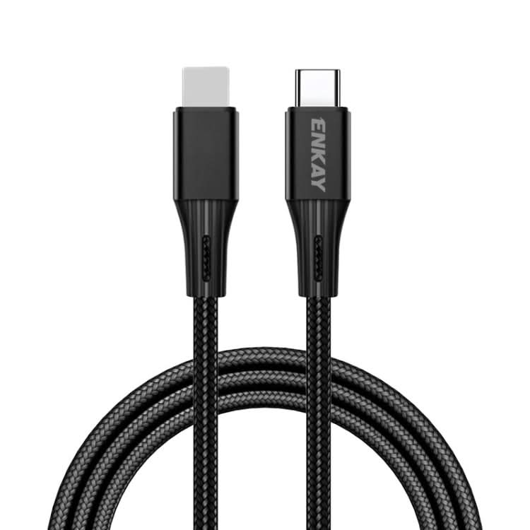 ENKAY PD 20W 3A USB-C / Type-C to 8 Pin Fast Charging Nylon Braided Data Cable