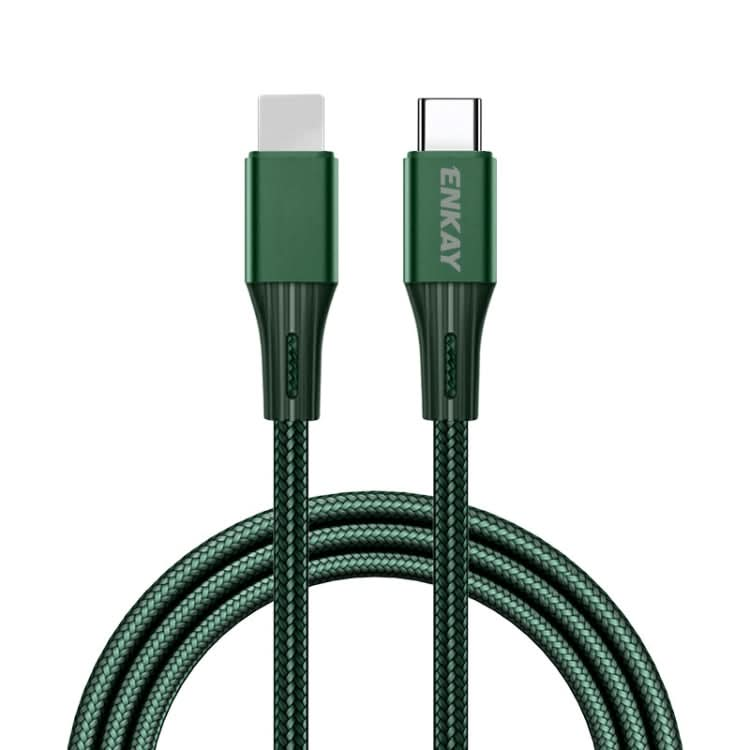 ENKAY PD 20W 3A USB-C / Type-C to 8 Pin Fast Charging Nylon Braided Data Cable