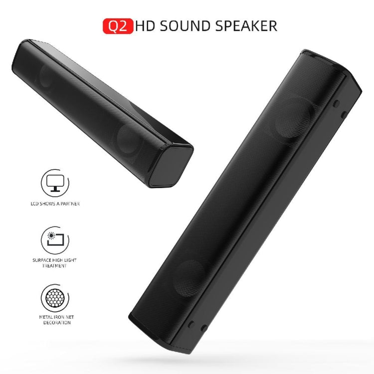 Q2 6W USB Mini Desktop Speaker Soundbar Audio Player Wired PC Speaker Subwoofer My Store