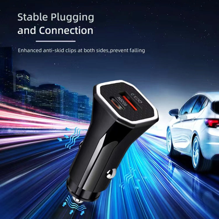 TE-P22 38W PD USB-C / Type-C + QC3. 0 USB Car Charger with 1m USB to 8 Pin Data Cable ÎҵÄÉ̵ê