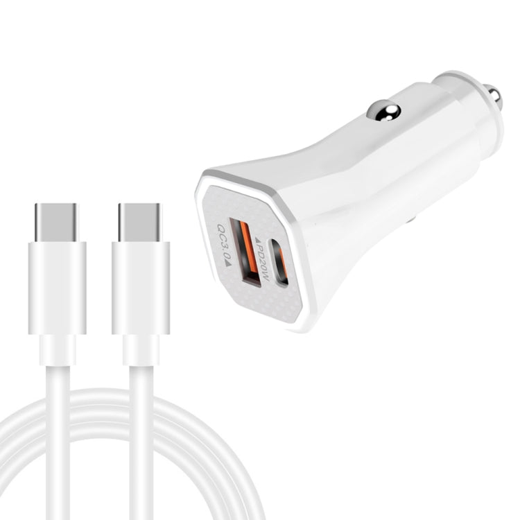 TE-P22 38W PD20W + QC3. 0 USB Car Charging + USB-C / Type-C to USB-C / Type-C  Data Cable, Length: 1m ÎҵÄÉ̵ê