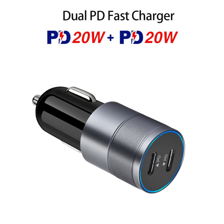 PD40w Dual PD3.0 Type-C Car Charger