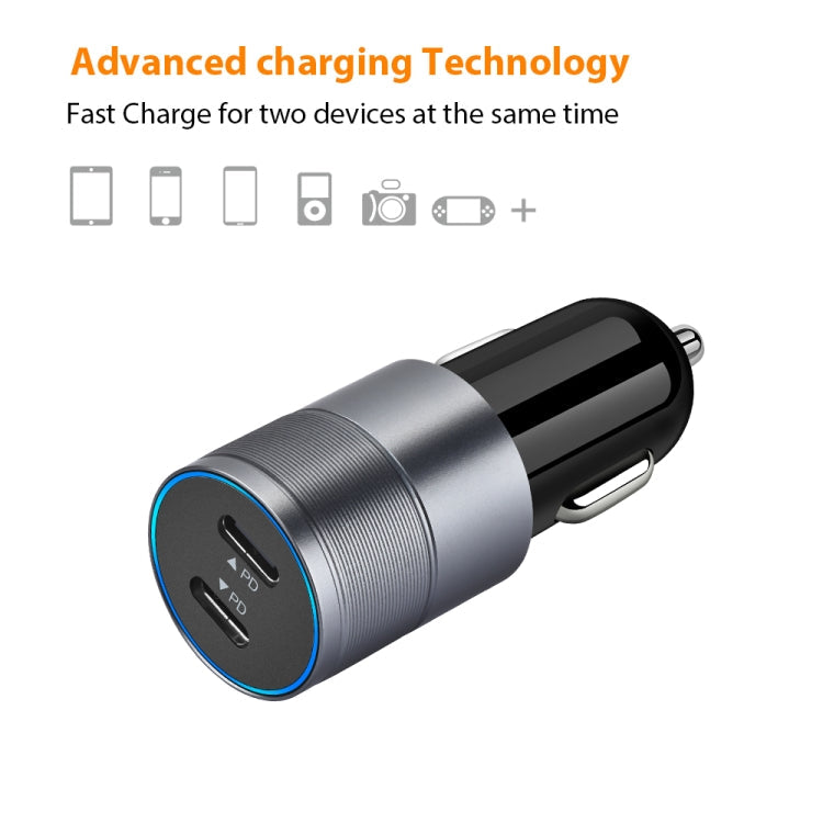 PD40w Dual PD3.0 Type-C Car Charger