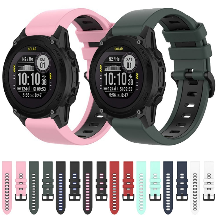 22mm Silicone Sports Two-Color Watch Band, Series 2