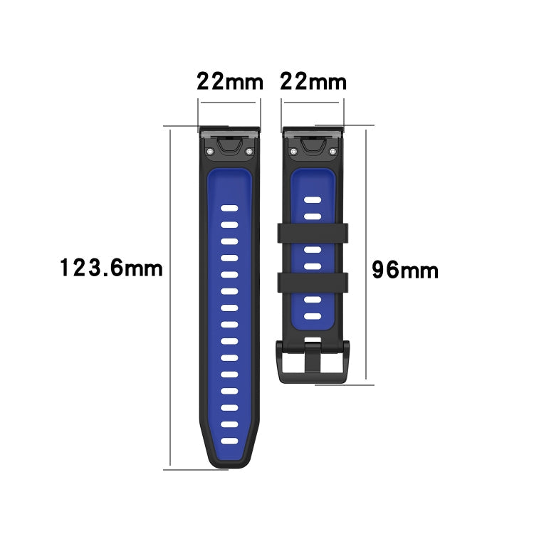 22mm Silicone Sports Two-Color Watch Band, Series 3-Reluova