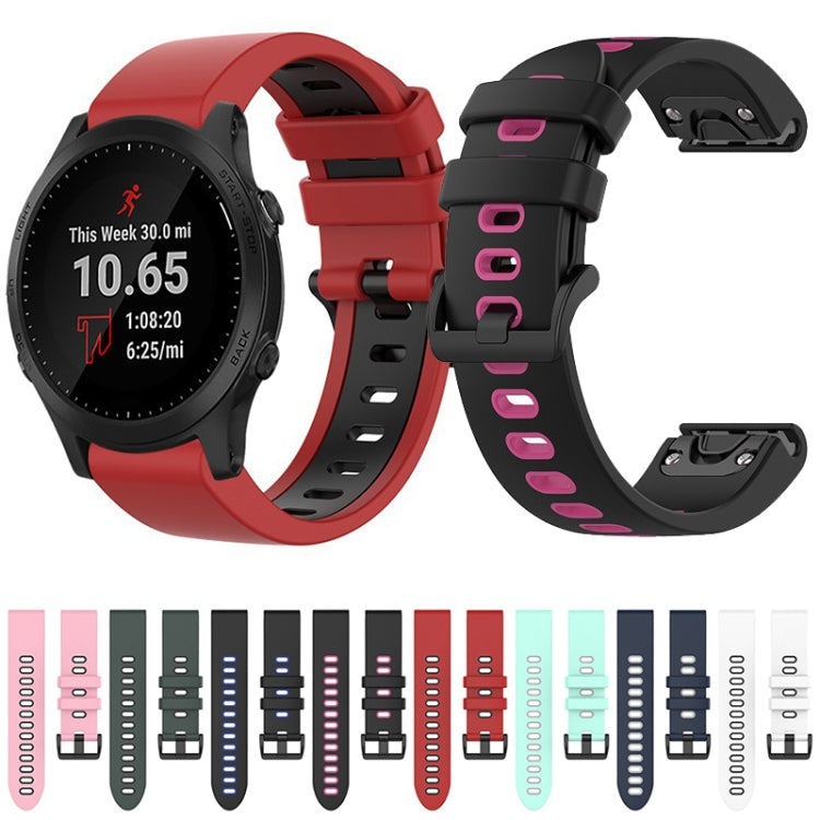 22mm Silicone Sports Two-Color Watch Band, Series 2