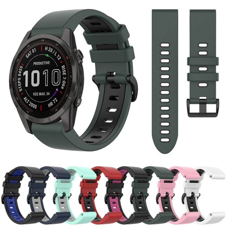 22mm Silicone Sports Two-Color Watch Band, Series 2