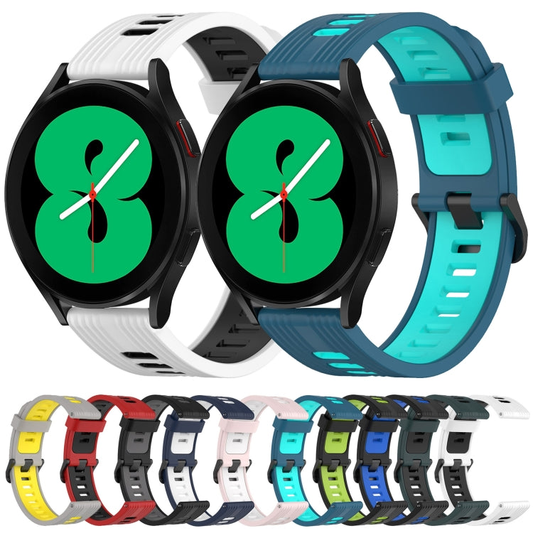 20mm Vertical Pattern Two-Color Silicone Watch Band, Series 4-Reluova