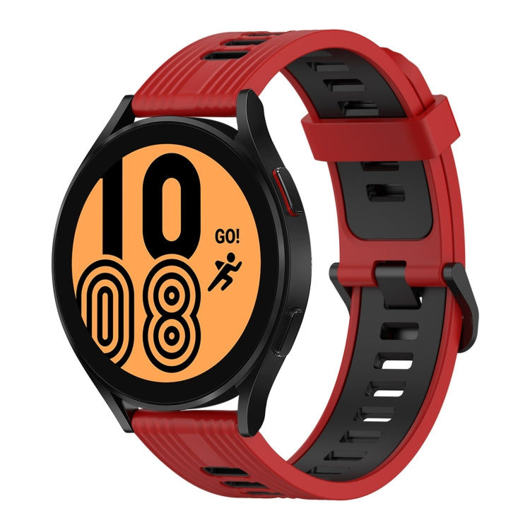 20mm Vertical Pattern Two-Color Silicone Watch Band, Series 1-Reluova