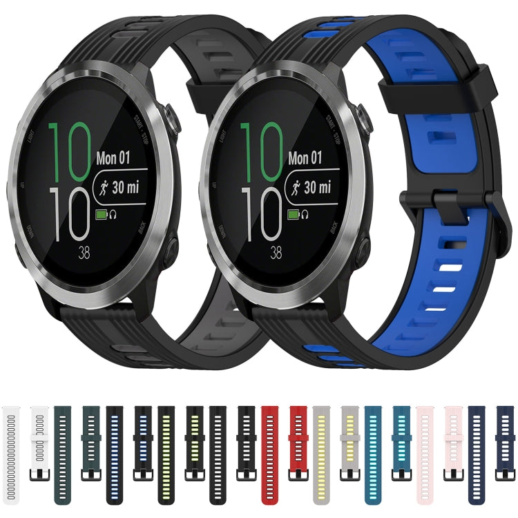 20mm Vertical Pattern Two-Color Silicone Watch Band, Series 1-Reluova