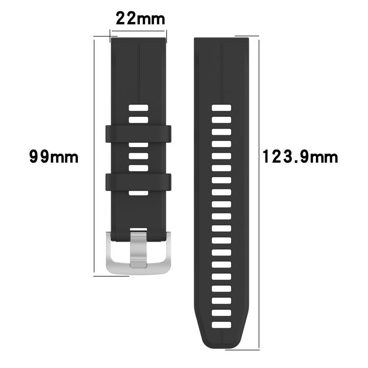 22mm Silicone Sports Watch Band, Series 2