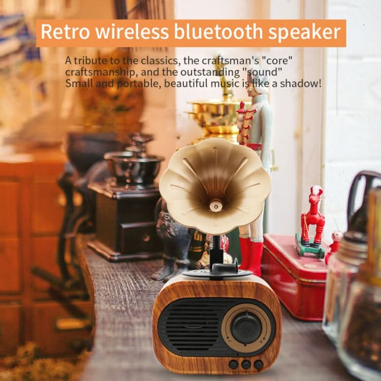 B5 Retro Phonograph Design Portable Wireless Stereo Speaker