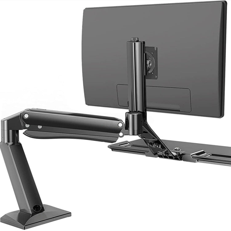 NORTH BAYOU NB40 Ergonomic Height Adjust Computer Stand Workstation 22-32 Inch Monitor Mount Bracket with Keyboard Plate Desk Stand