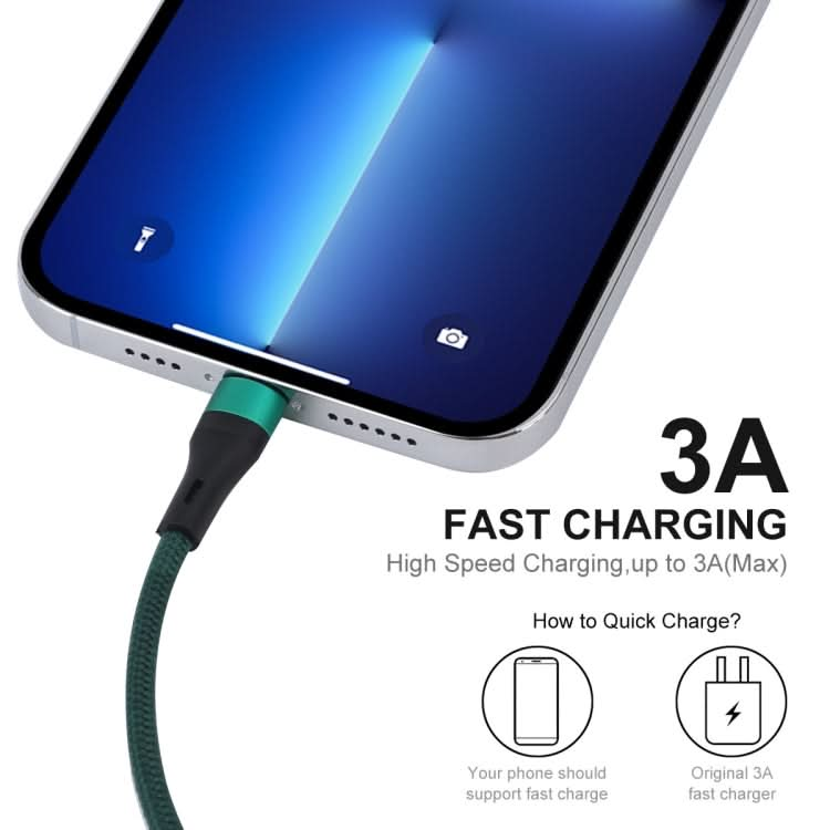 ENKAY ENK-CB118 1m USB 3.0 to 8 Pin 3A Fast Charging Sync Data Cable