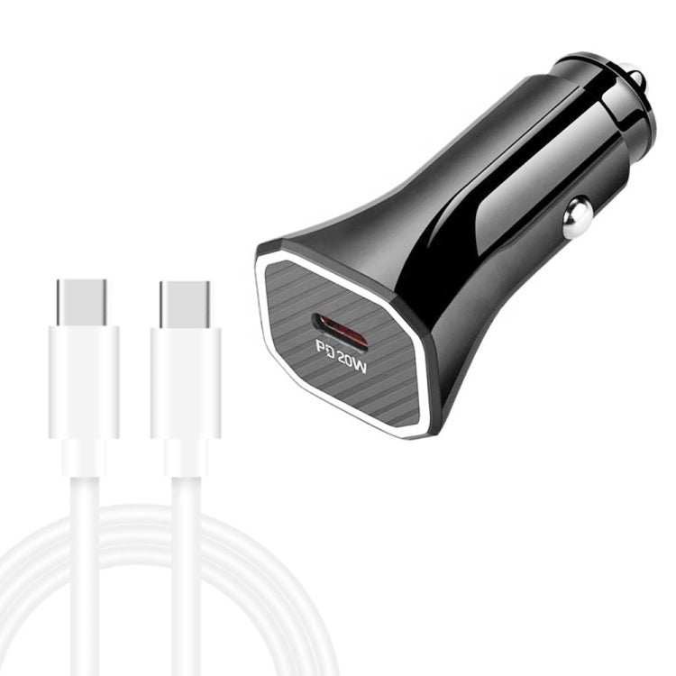 TE-P2 PD20W USB-C / Type-C Car Charger with Type-C to Type-C Data Cable ÎҵÄÉ̵ê