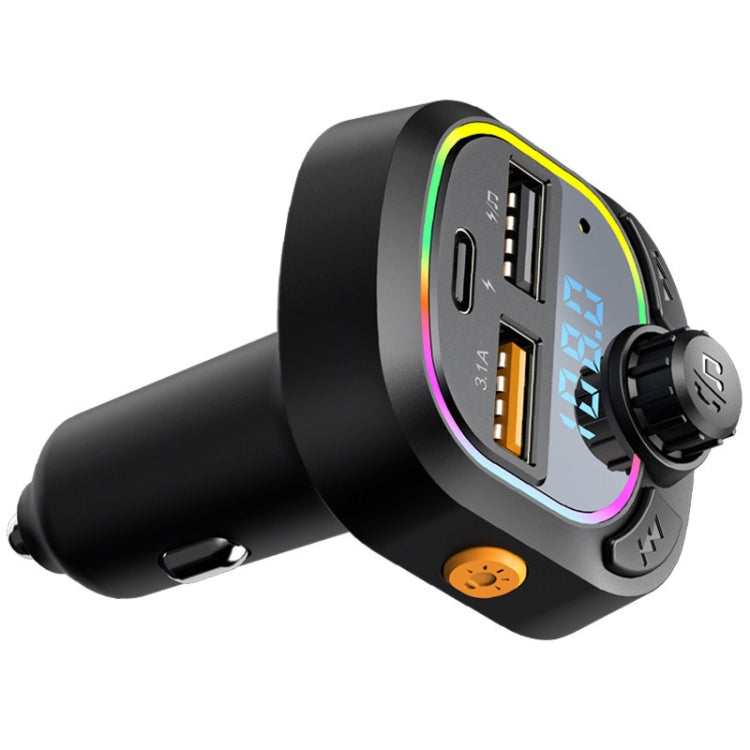 C28 Fast Charging Atmosphere Light Handsfree Car Kit Car Mp3 Player Stereo FM Transmitter ÎҵÄÉ̵ê