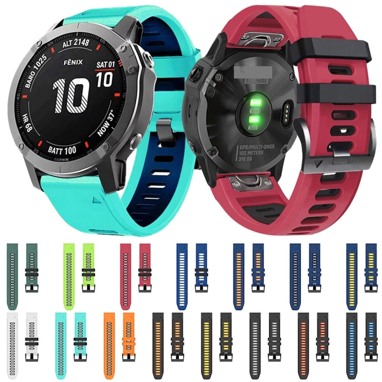 22mm Silicone Sports Two-Color Watch Band, Series 2