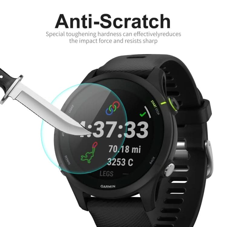 For Garmin Forerunner 255 ENKAY 0.2mm 9H Tempered Glass Screen Protector Watch Film