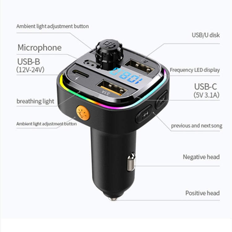 C26 Car Bluetooth Transmitter Handsfree Audio Player Dual USB Car Charger ÎҵÄÉ̵ê