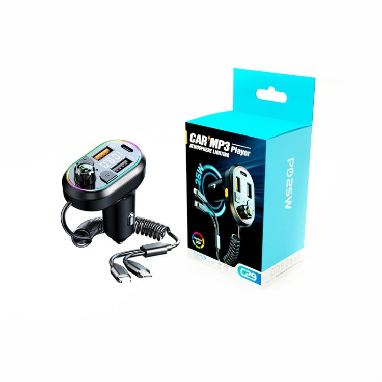 C29 Car Bluetooth 5.0 FM Transmitter  Car MP3 Player Fast Charge U Disk Lossless Music Player ÎҵÄÉ̵ê