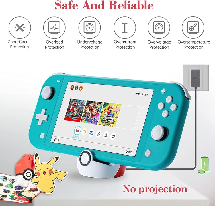 For Nintendo Switch and Switch Lite NS Nintendo Game Console Mini Portable Charging Dock Stand Reluova