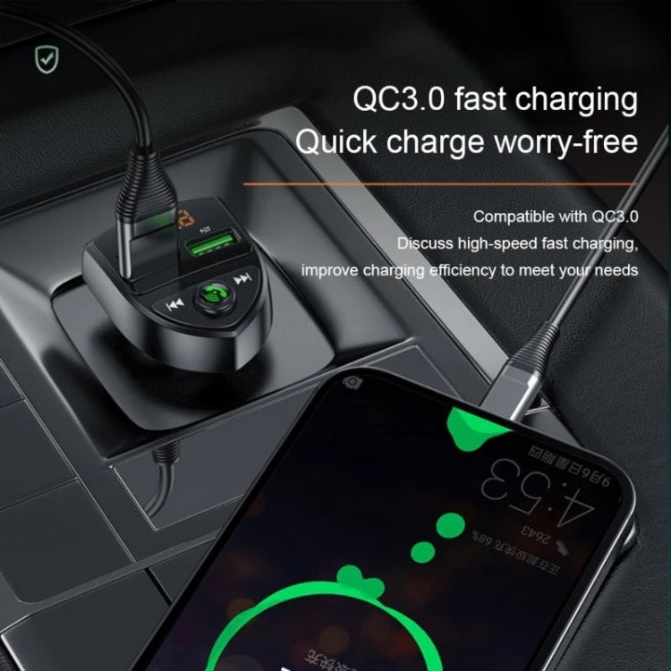 C8 Car  U Disk Bluetooth Player Fm Transmitter  QC3.0 Dual USB Ports Fast Charging ÎҵÄÉ̵ê