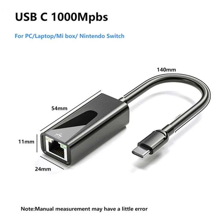 1000Mbps RJ45 Network Card USB Ethernet Adapter