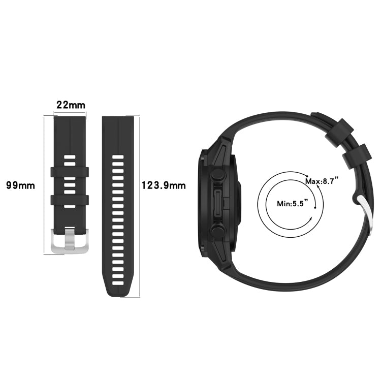 22mm Solid Color Silicone Watch Band, Series 1-Reluova