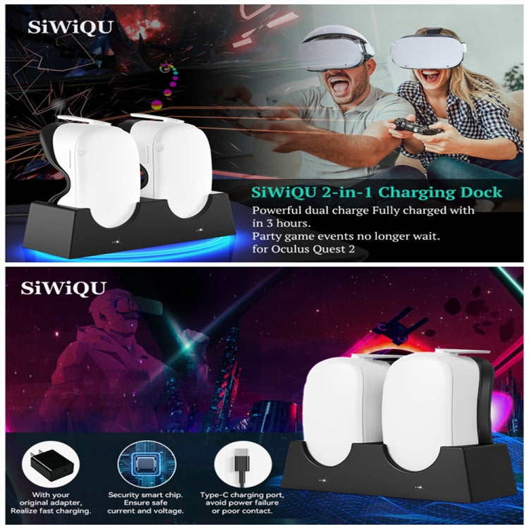 For Oculus Quest 2 VR Charging Stand VR Accessories Host Storage Bracket Double Charging Stand My Store