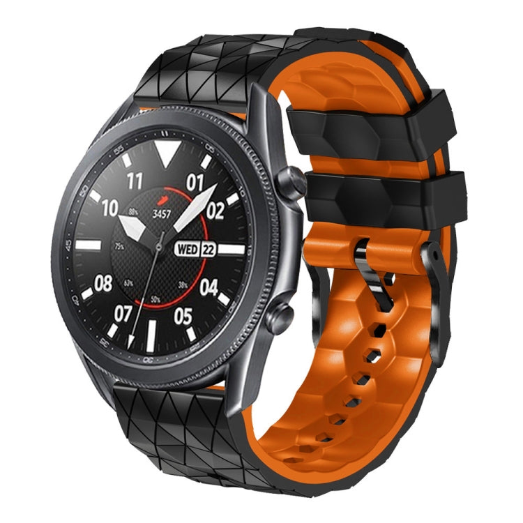 22mm Football Pattern Two-Color Silicone Strap, Series 2