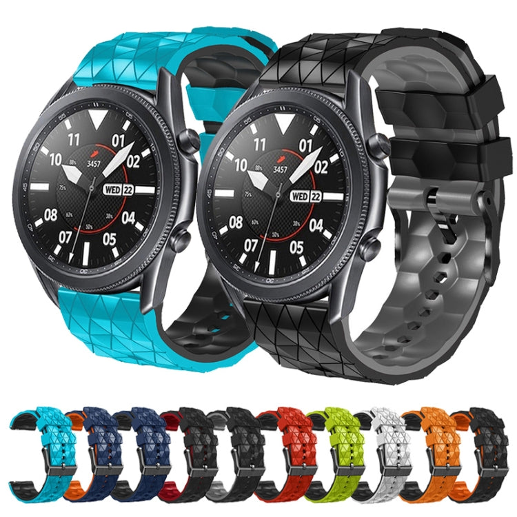 22mm Football Pattern Two-Color Silicone Strap, Series 2