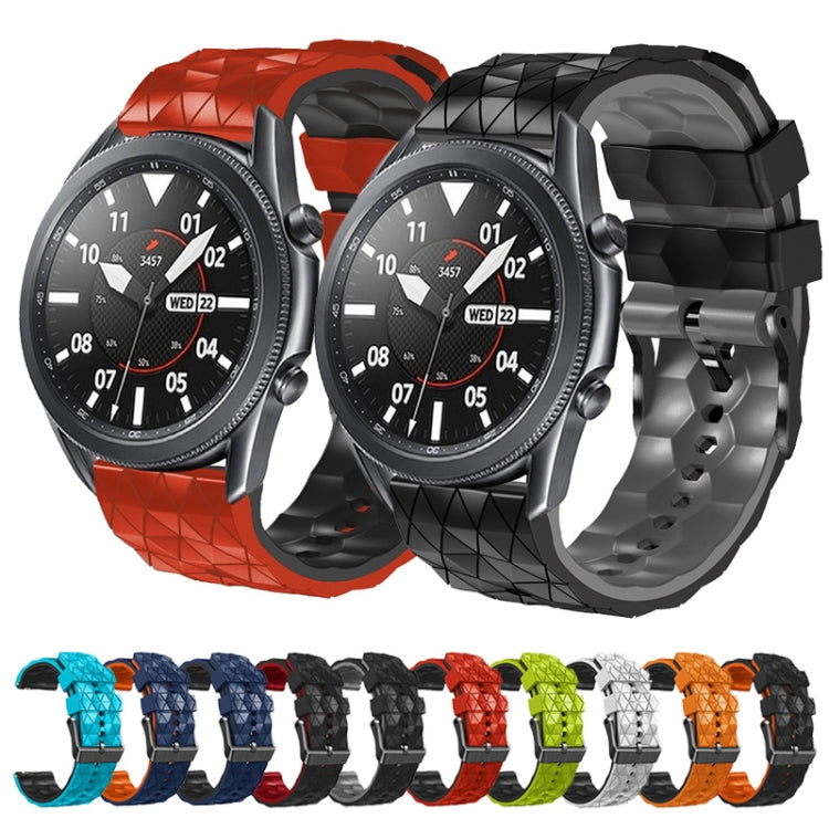 22mm Football Pattern Two-Color Silicone Strap, Series 3