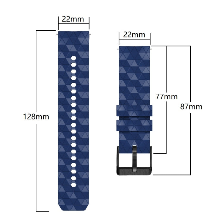 22mm Football Pattern Two-Color Silicone Strap, Series 3