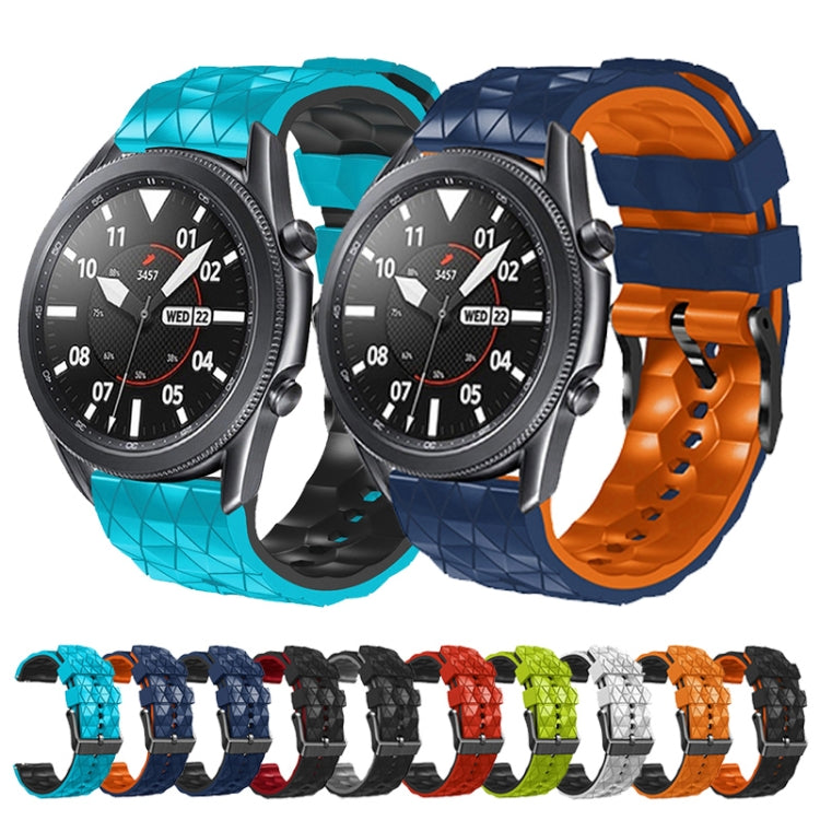 22mm Football Pattern Two-Color Silicone Strap, Series 1