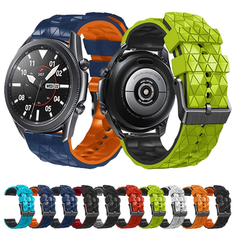 22mm Football Pattern Two-Color Silicone Strap, Series 3