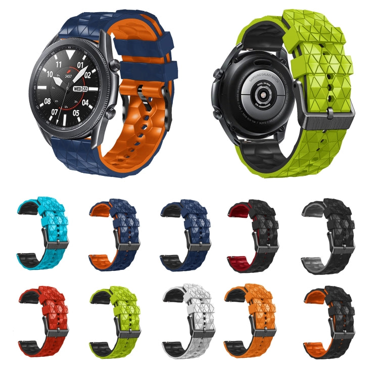 22mm Football Pattern Two-Color Silicone Strap, Series 1