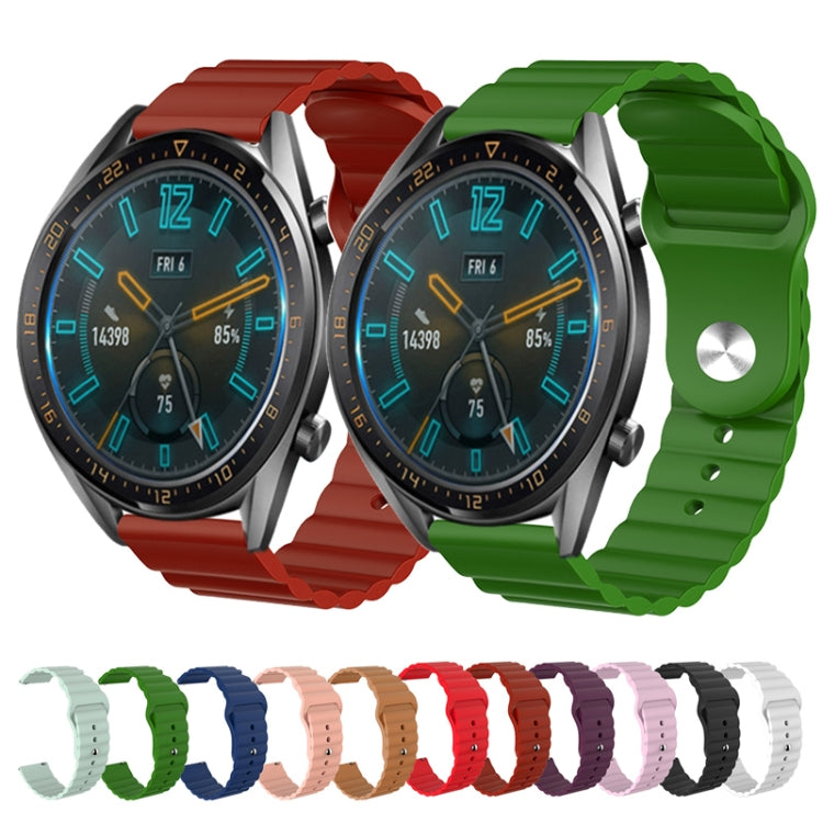 22mm Corrugated Silicone Watch Band-Reluova