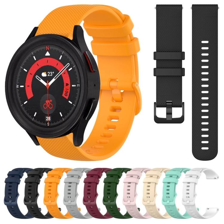 20mm Plaid Solid Color Silicone Watch Band, Series 3-Reluova